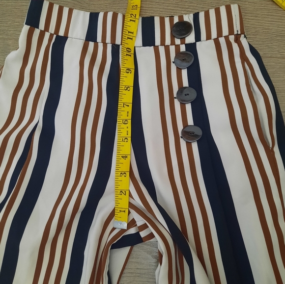 Zara wide leg culottes striped pants - Picture 7 of 9